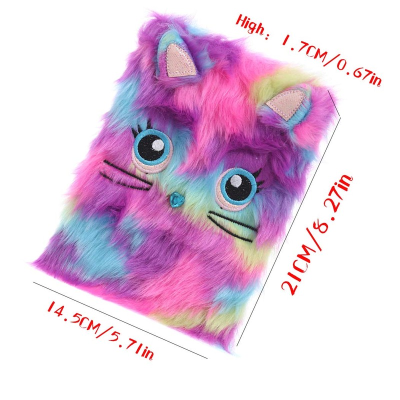 FORLADY Fluffy Plush Diary for Girls Pink Lined Paper Perfect