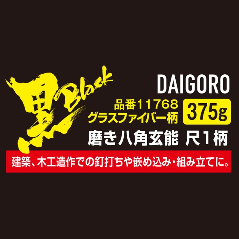 KONYO Daigoro Polished Octagonal Genno Glass Fiber Pattern, 11.1 inches