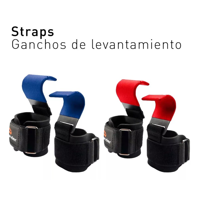 Bluelander Straps Ganchos De Levantamiento Muñequera Gym Crossfit Pesas Color