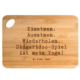 Mr. & Mrs. Panda Bamboo Chopping Board Saying Didgeridoo Yoga Gift Meditation Atmospheric Boards Music Making Musical Instrument