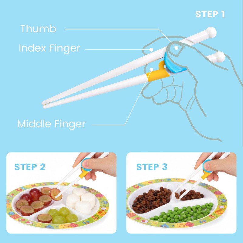 Kidsfantasy Chopsticks for Kids, 2 Pairs Training Chopsticks for Toddlers