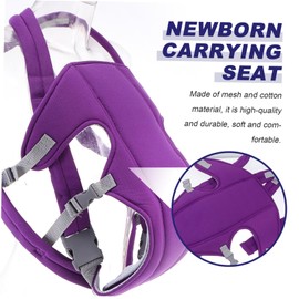 FRCOLOR Breathable Carrier with Adjustable Straps for Newborns and Boy Girl Months Ergonomic Design with Soft Cushion for Comfortable Front and Back Carrying Lightweight Summer Sling