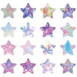 Zonon 1.6" Large 800 Pcs Star Stickers Bulk for Reward (16 Designs) Glitter Star Stickers Colored Shiny Labels for Behavior Chart Student Planner Teacher Supplies(Bling)