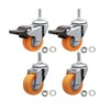 MyyYiTar 1.25" M6x15 Stem Casters Bolt Threaded Wheels,TPR Mute Rubber
