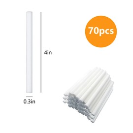 Lukdin 70-Pack Cotton Filter Sticks for Humidifiers – Replacement Wicks for Portable Mini Diffusers, Compatible with Small Models for Home & Travel Use