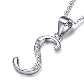 Morella Ladies Necklace Silver, Pendant, 925 Silver Rhodium Plated With Zirconia, White, 45 cm, Silver