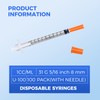 1 ML 31G 5/16 in (8 mm) Syringe, Disposable Individually