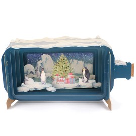 Message In A Bottle Xmas North Pole Pop Up Christmas Greeting Card Alljoy Cards XMIB055