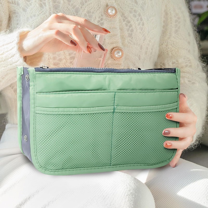 AfitLulu Bag Organiser Insert Dual Zippered Handbag Organiser Insert with