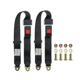 FlyFerry Universal Seatbelt 2 Points Adjustable Seat Belts for Golf Cart, Go Kart, UTV, Buggies, Truck, Other Vehicles, 63 Inch