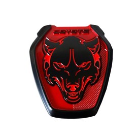 Coyote Badge Shop - S650 Style Dark Coyote Grille/Decklid Badge (Red)