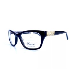 Luxe Eyewear New LUXE Eyewear Cat Eye Frame Eyeglasses Black Crystal 340 001 54 20 135
