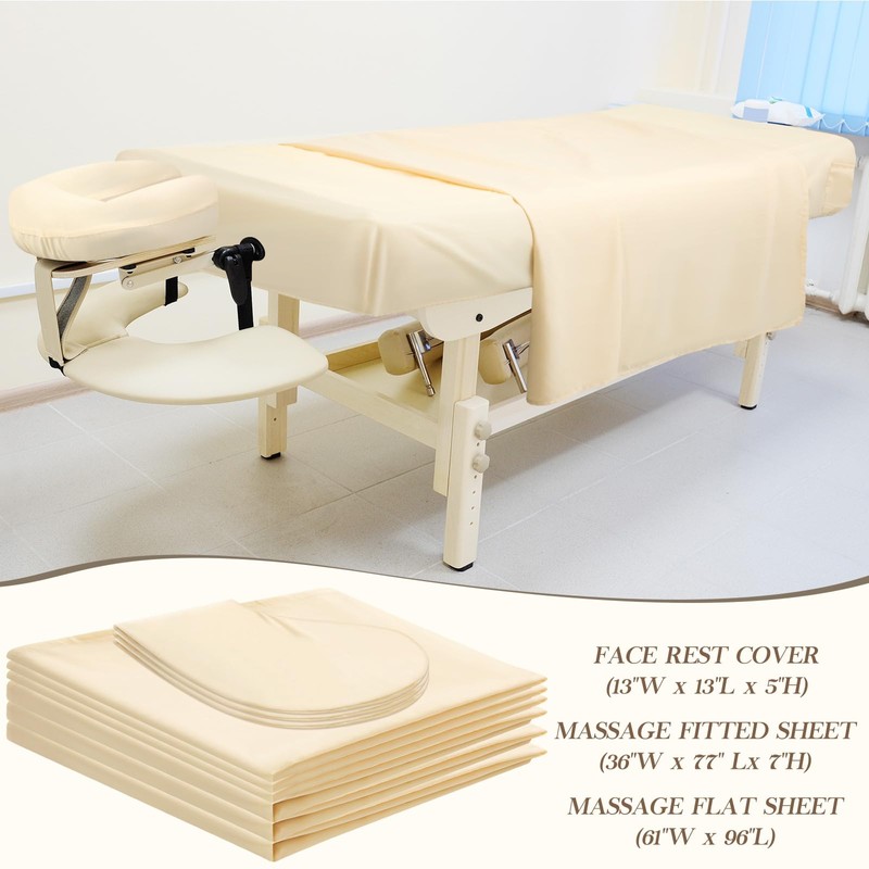 Mixweer 9 Pcs 3 Set Microfiber Massage Table Sheets Set