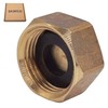 SKIR'CO Pack of 8 Brass 3/8 Inch Pipe Cap with