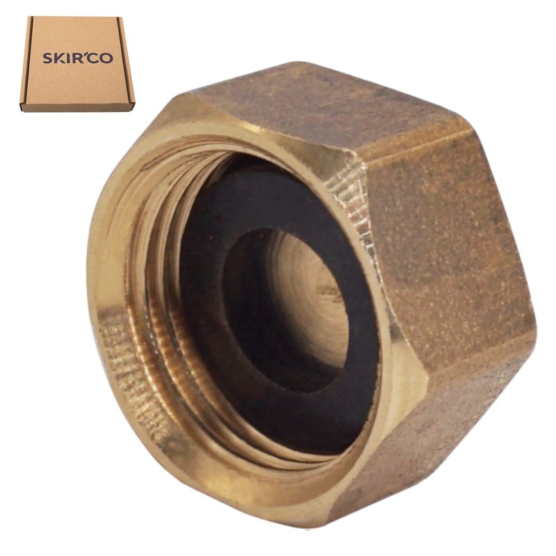 SKIR'CO Pack of 8 Brass 3/8 Inch Pipe Cap with