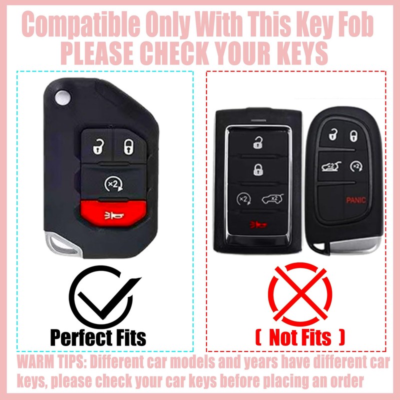Yekoubo Key Fob Cover with Cherry Keychain, Soft TPU Smart