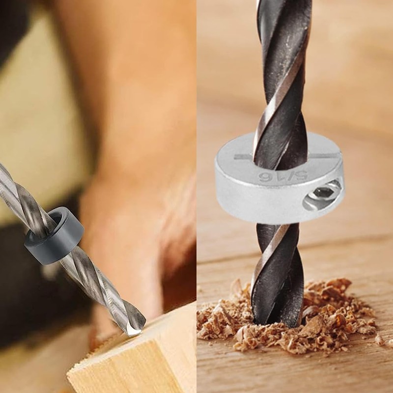 Saipor Drill Bit Stop Collar Split Ring Design Drill Bit