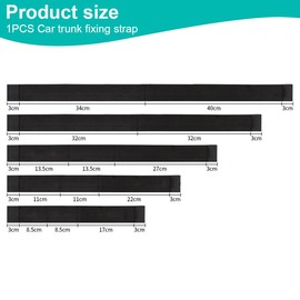 ZXUPOI Pack of 5 Car Boot Orgagnizer Velcro (40, 50, 60, 70, 80 cm) Car Organiser Velcro Straps Car Velcro Strips Durable Boot Bag for Attaching Items and Car