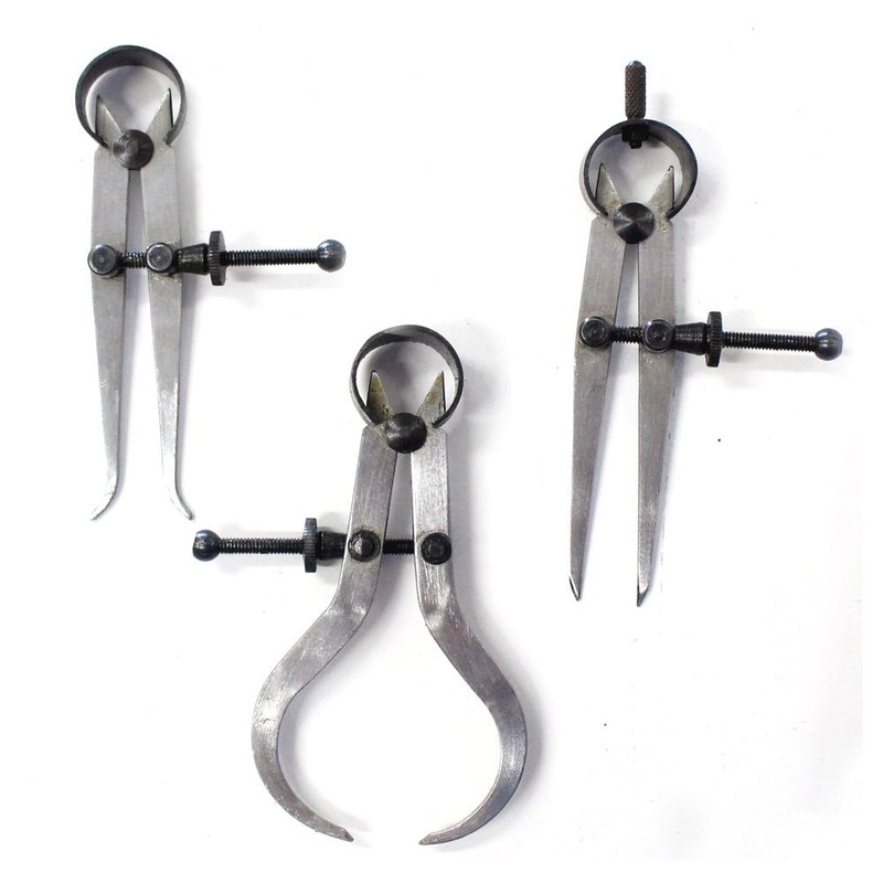 QUIX 3 Piece Caliper Set | Inside, Outside, Divider |