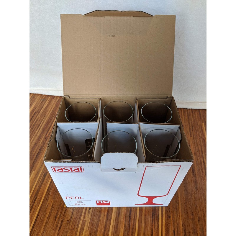Rastal Perl Goblet Pilsner Beer Glasses - for Drinking Lager,
