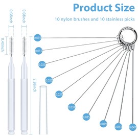 Multisize Shower Head Cleaner Tool, Shower Head Cleaning Brush Picks for Unclogging Small Hole, Functional Showerhead Clogger Removal with Storage Box for Tiny Nozzle Pore Gaps Printer Tubes