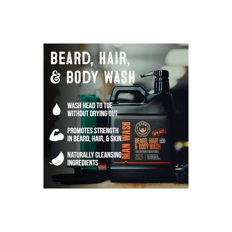 GIBS Grooming Man Wash BHB, 12 fl. oz.