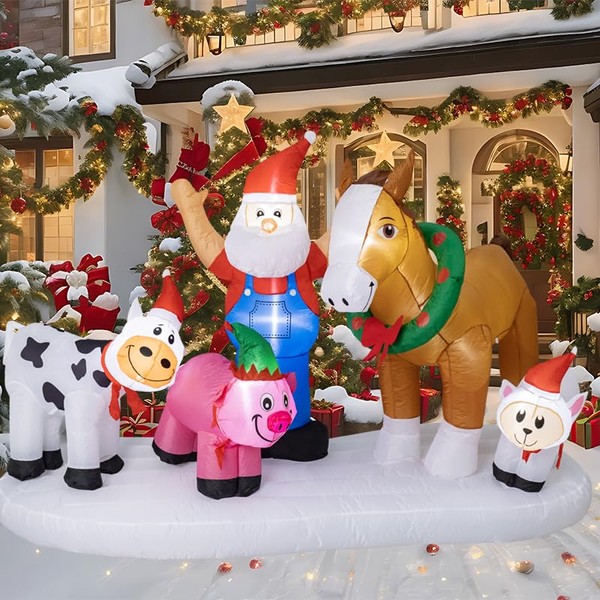 Nervure 8 FT Christmas Inflatable Outdoor Decoration - Christmas Inflatables