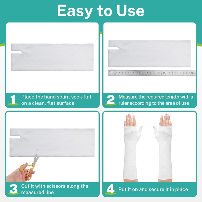 lefeke Hand Socks for Splint – Soft and Breathable, Hand