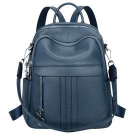 ALTOSY Genuine Leather Backpack Purse for Women Convertible Shoulder bag(S102 Indigo Blue New)