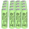 Yibatopow 16 Packs1.2V AA 300mAh Solar Lights Batteries Ni-MH Rechargeable