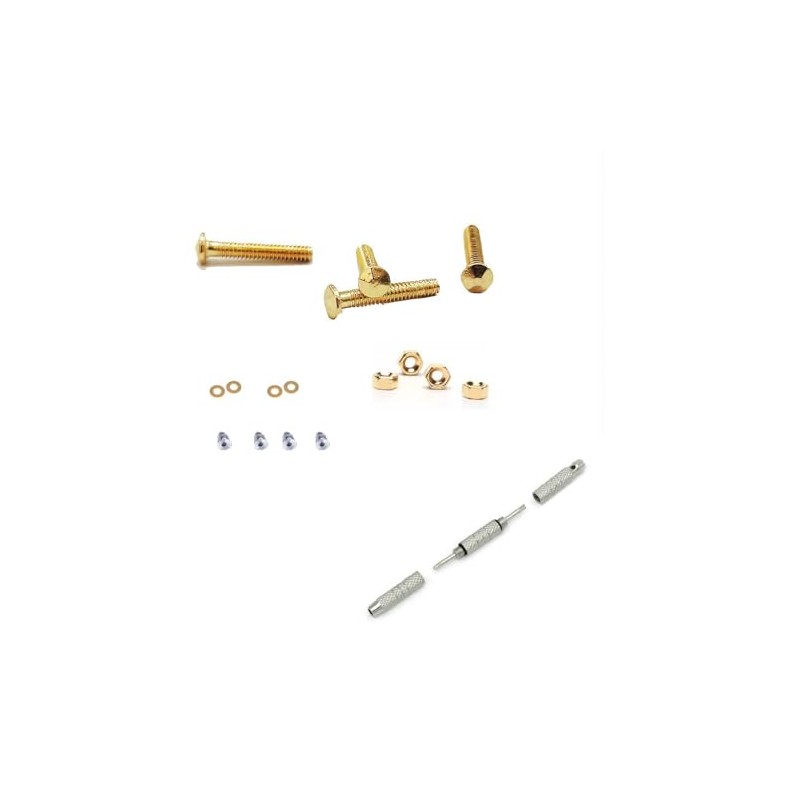 Rimless Glasses Diamond Head Gold Screw Washer Nut Cap and