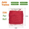 Jute Twine 15m Long Twine String for Crafts Gift Wrapping