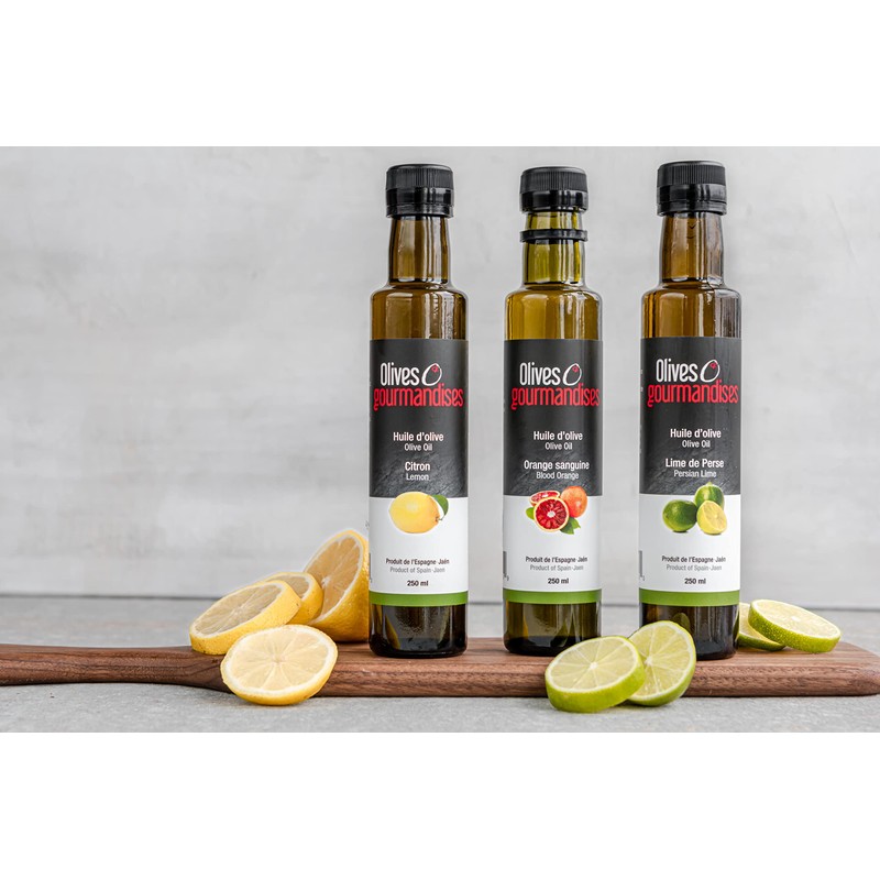 Huile d'olive vierge Extra à l'orange Sanguine, Bouteille en verre