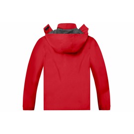 TEZO Mens Rain Jacket Waterproof with Hooded Hiking Coat Lightweight Windbreaker(SORD XL)