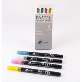Audio-Visual Direct Pastel Dry Erase Markers, Set of 4