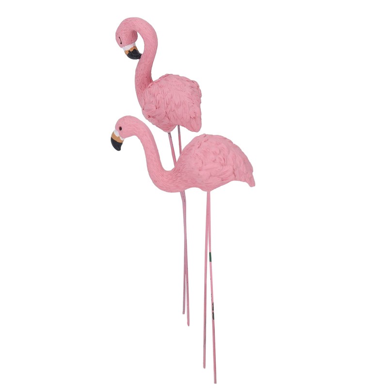 4 Pcs Flamingo Garden Statue, Pink Flamingo Yard Decorations for