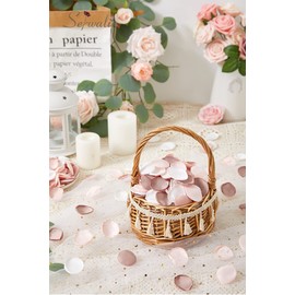 Serwalin 300Pcs Silk Rose Petals Artificial Flower Petals for Weddings Nude Pink Petals for Romantic Night Petals for Flower Girl Basket Wedding Proposal Aisle Table Decor (3 Color Mixes)