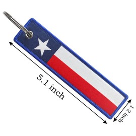 FHZJKJX 3 Pack Texas State Flag Keychain Tag with Key Ring - Keys, Cars, Motorcycles, Backpacks, Luggage and Gifts - EDC