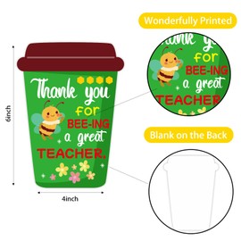 ceiba tree 24Pack Teacher Appreciation Cards Coffee Cup Shaped Thank You Cards for Teachers with Envelopes