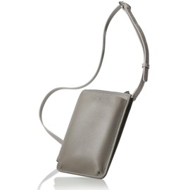 NEESE Women's Smartphone Pouch, Genuine Leather, Smartphone Shoulder, Sacoche, Crossbody Bag, gray