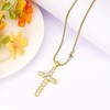Cross Necklace with Extended Length Chain, 23.6'' Extra Long Cross