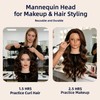80% Real Hair Mannequin Head for Hair Styling Braiding &