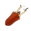 Mikikajiya Mura TS056 Genuine Leather Case for Pruning Shears, Brown