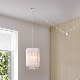 Plug in Pendant Lights Mini Crystal Pendant Lighting Plug in Chandelier 1 Light Hanging Light Fixture