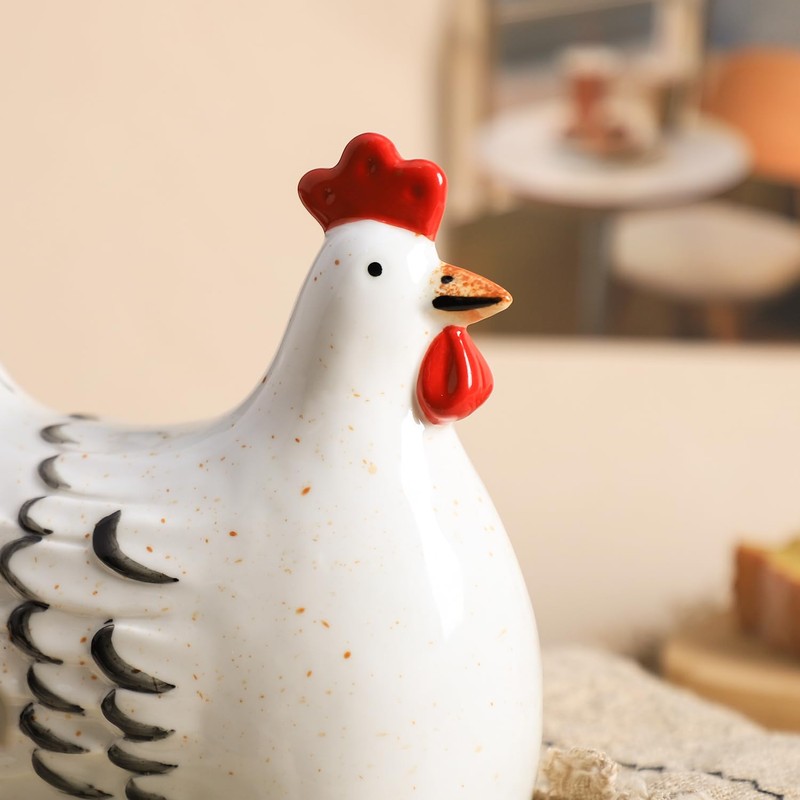 Colias Wing Retro Hen Ceramic Butter Dish with Lid Butter