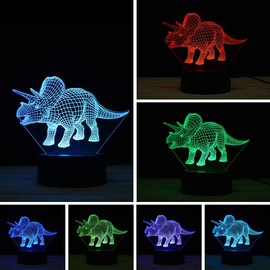 TITISKIN 3D Illusion LED Night Light,7 Colors Gradual Changing Touch Switch USB Table Lamp for Holiday Gifts or Home Decorations