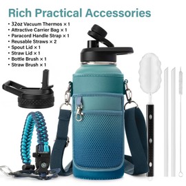 DYSANKY Insulated Water Bottle 32oz - Multiple Insulation Vacuum Sealed - Portable Sports Metal Water Jug for Outdoor Adventure, Gym, and Daily Use - Leak Proof & Non-BPA 32 OZ