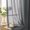 KangBang Dark Grey Sheer Pinch Pleated Curtains for Bedroom 84