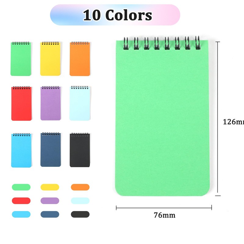GMHLLES Small Notebook, Mini Notebook, 10 Books Small Notebooks Pocket