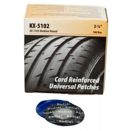 KEX TIRE REPAIR Rema Kex KX-5102 Universal Medium Round Reinforced Tire Repair Patch 2-1/4”